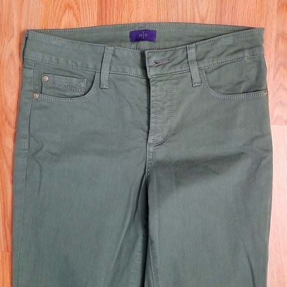 NYDJ Jeans Ankle Olive Green Mid Rise - Picture 2 of 9